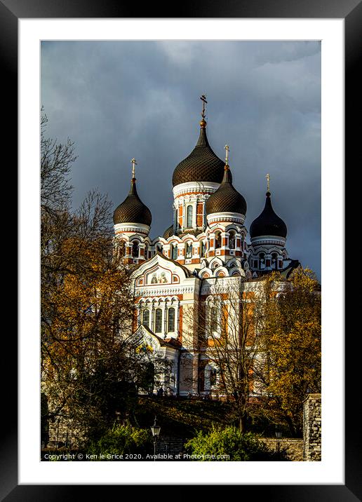 Alexander Nevsky Cathedral, Tallinn Framed Mounted Print by Ken le Grice