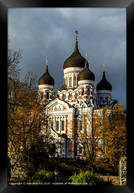 Alexander Nevsky Cathedral, Tallinn Framed Print by Ken le Grice