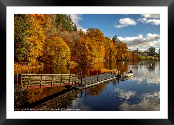Autumn at Faskally Framed Mounted Print by Ken le Grice