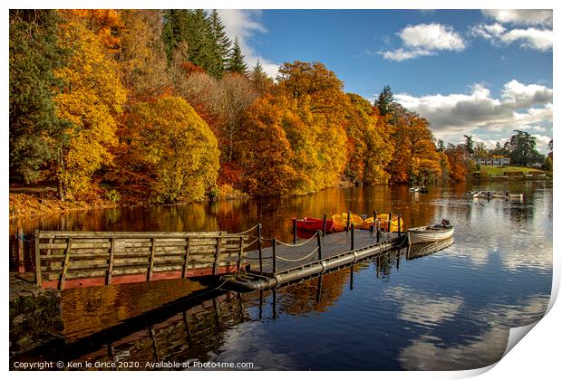 Autumn at Faskally Print by Ken le Grice