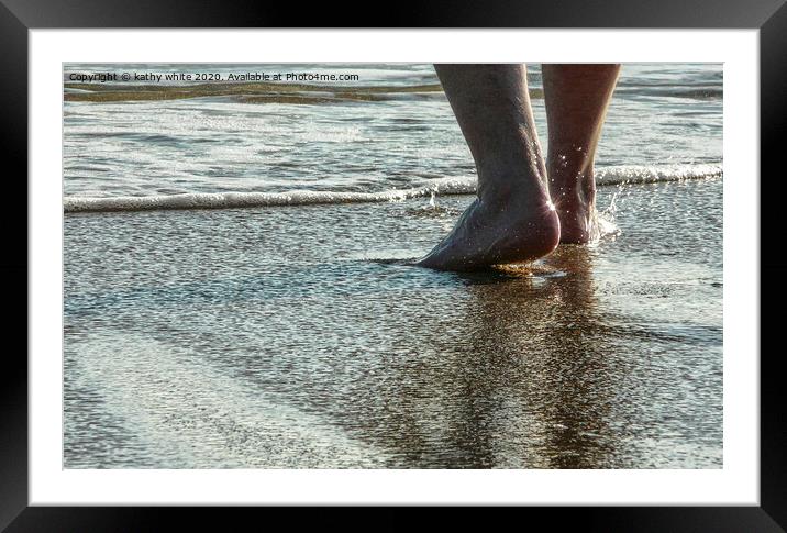 The freedom to walk cornwall,walking in cornwall Framed Mounted Print by kathy white