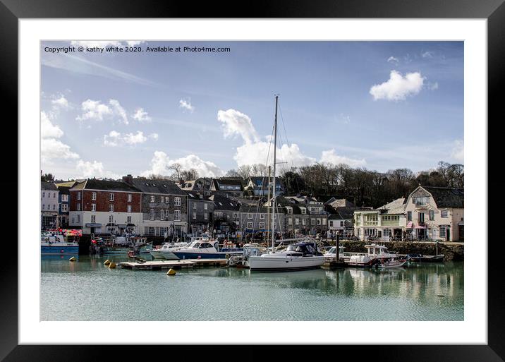 Padstow Cornwall Cornish Harbour Rick Stien Framed Mounted Print by kathy white