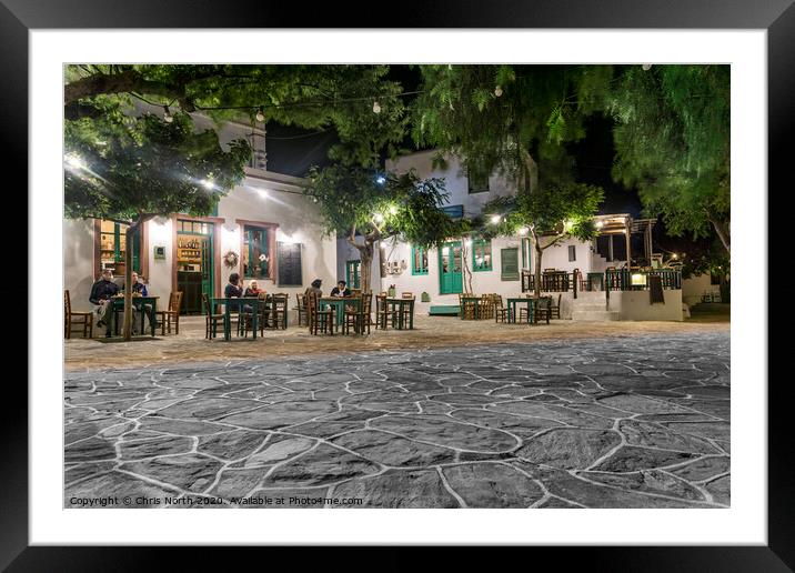 Old Town, Folegandros Island. Framed Mounted Print by Chris North