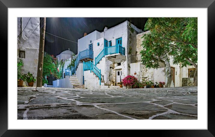Old Town, Folegandros Island. Framed Mounted Print by Chris North