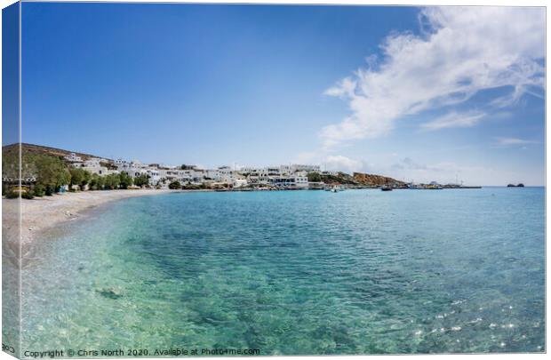 Karavostasis bay in Folegandros. Canvas Print by Chris North