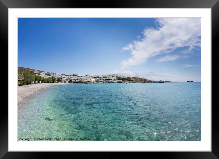Karavostasis bay in Folegandros. Framed Mounted Print by Chris North