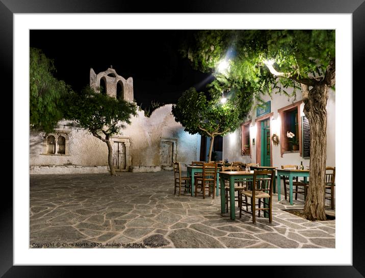 The Church of Saint Antonios in Kontarini Square. Framed Mounted Print by Chris North