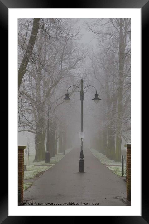Misty pathway Framed Mounted Print by Sam Owen