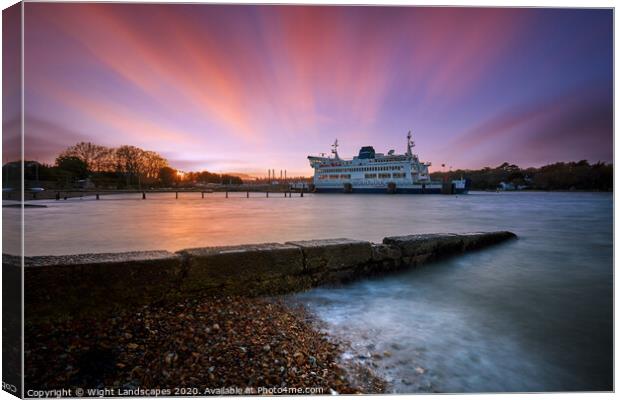 St Faith Sunset Canvas Print by Wight Landscapes
