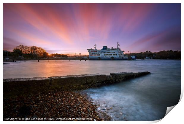 St Faith Sunset Print by Wight Landscapes