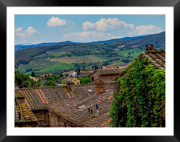 San Gimignano, Tuscany Framed Mounted Print by David Belcher