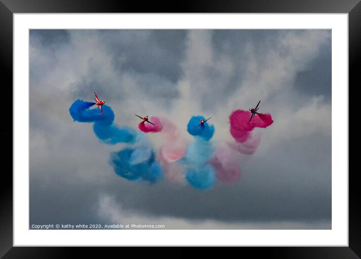 Majestic, Red Arrows Display Framed Mounted Print by kathy white