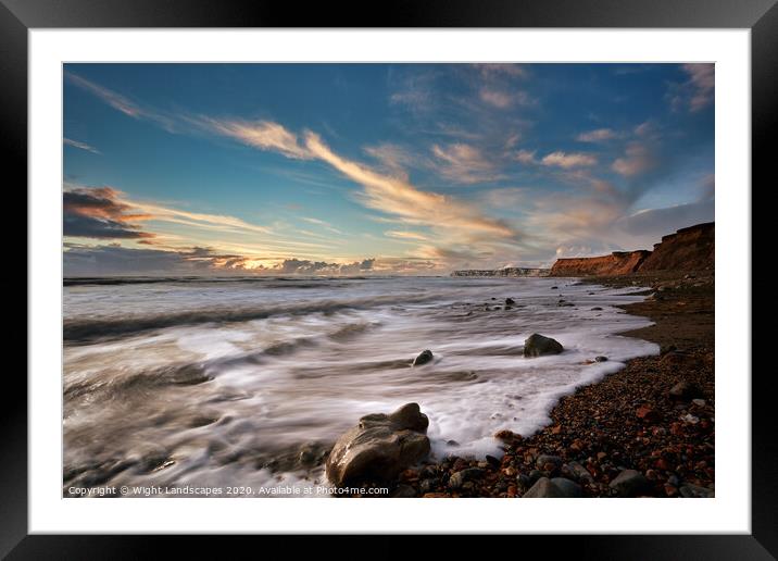 Brook Bay Isle Of Wight Framed Mounted Print by Wight Landscapes