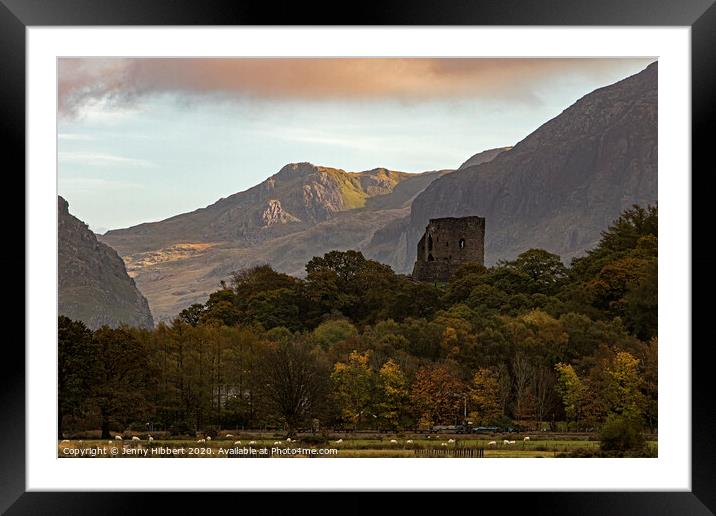 Dolbararn Castle set in Snowdonia National Park Framed Mounted Print by Jenny Hibbert