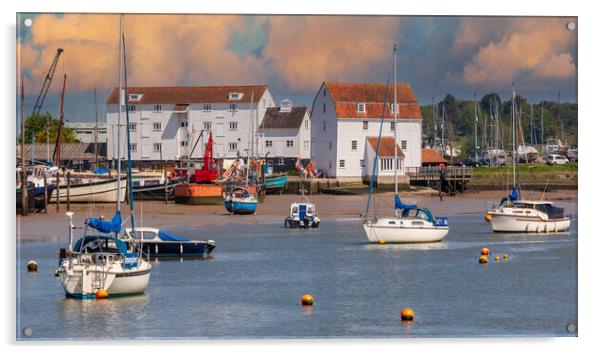 woodbridge tide mill harbour Acrylic by Kevin Snelling