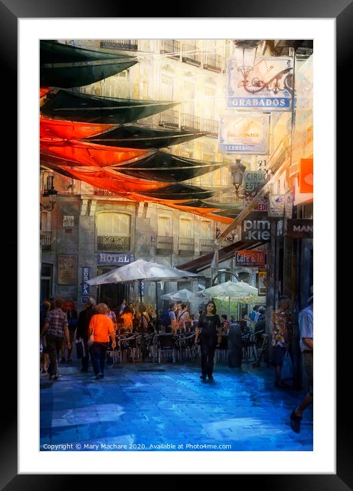 Cafe & Te Framed Mounted Print by Mary Machare