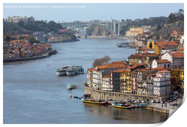 Douro river Print by Boris Zhitkov