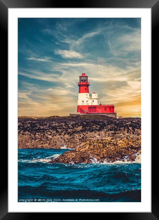 Farne Island Lighthouse  Framed Mounted Print by Jonny Gios
