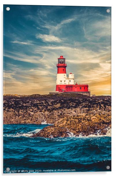 Farne Island Lighthouse  Acrylic by Jonny Gios