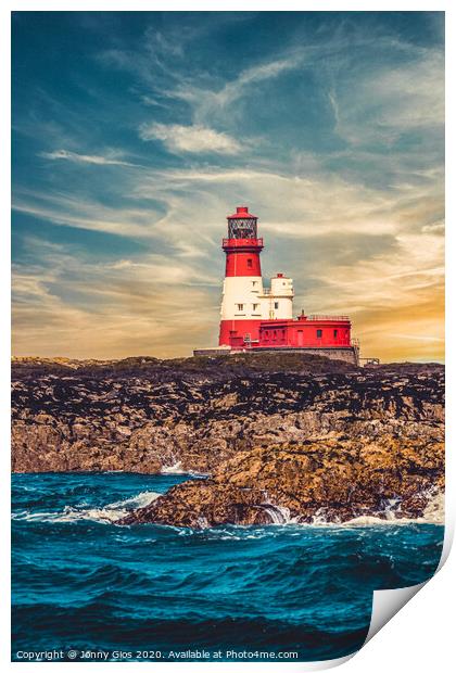 Farne Island Lighthouse  Print by Jonny Gios
