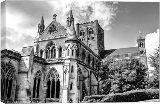 St Albans cathedral Canvas Print by Alessandro Ricardo Uva