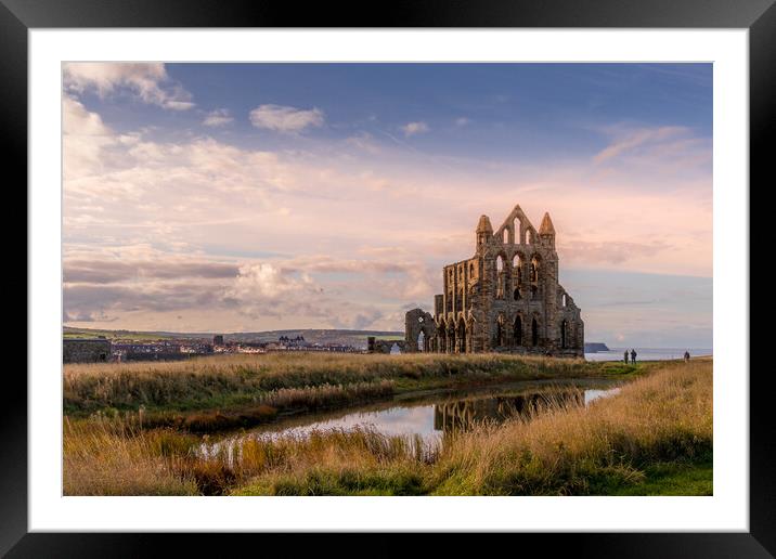 Whitby abbey Framed Mounted Print by chris smith