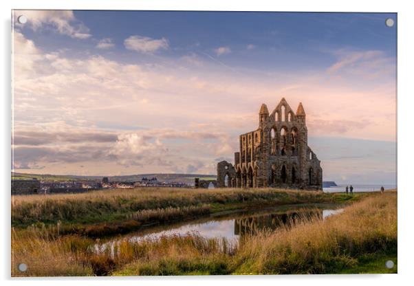 Whitby abbey Acrylic by chris smith