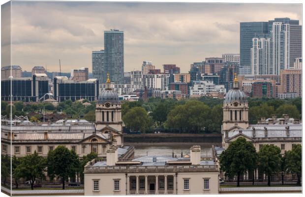 London Skyline from Greenwich Canvas Print by Wendy Williams CPAGB