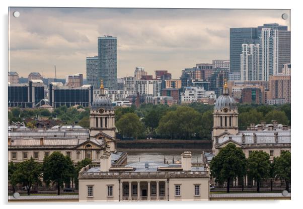 London Skyline from Greenwich Acrylic by Wendy Williams CPAGB