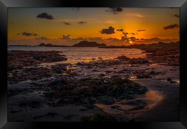Guernsey Sunset Framed Print by chris smith
