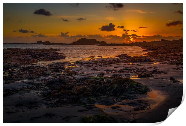 Guernsey Sunset Print by chris smith
