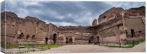 Baths of Caracalla from ancient Rome, Italy Canvas Print by Frank Bach