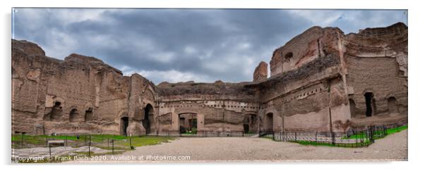 Baths of Caracalla from ancient Rome, Italy Acrylic by Frank Bach