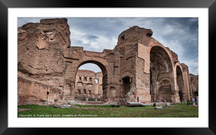 Baths of Caracalla from ancient Rome, Italy Framed Mounted Print by Frank Bach