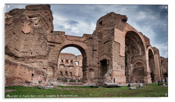 Baths of Caracalla from ancient Rome, Italy Acrylic by Frank Bach