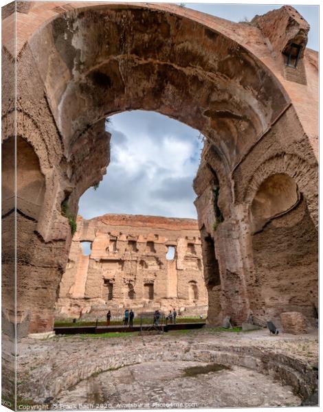 Baths of Caracalla from ancient Rome, Italy Canvas Print by Frank Bach