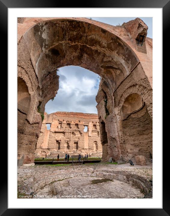 Baths of Caracalla from ancient Rome, Italy Framed Mounted Print by Frank Bach