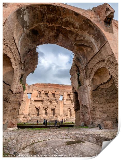 Baths of Caracalla from ancient Rome, Italy Print by Frank Bach