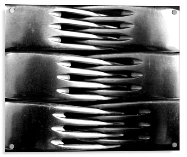 Forks Interlocked - Still Life Acrylic by Victoria Limerick