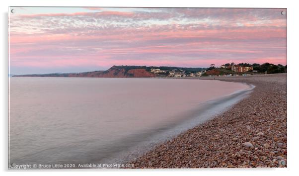 Budleigh Salterton Pinks Acrylic by Bruce Little