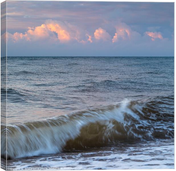 Budleigh wave break Canvas Print by Bruce Little