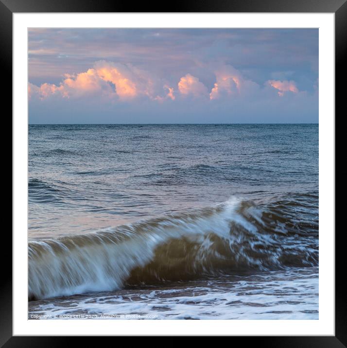 Budleigh wave break Framed Mounted Print by Bruce Little