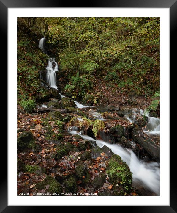 Dartmoor Waterfall Framed Mounted Print by Bruce Little