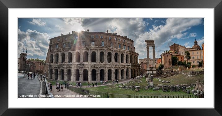 Theater of Marcello in ancient Rome, Italy Framed Mounted Print by Frank Bach