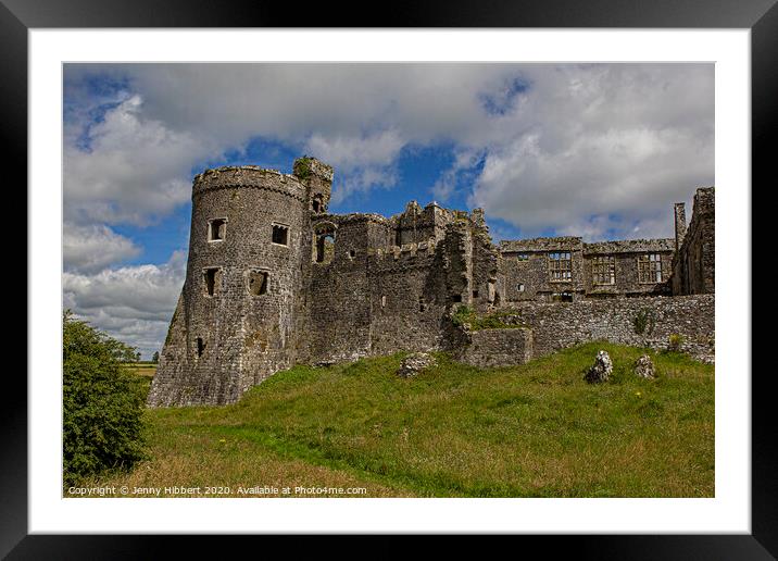 Carew Castle Framed Mounted Print by Jenny Hibbert