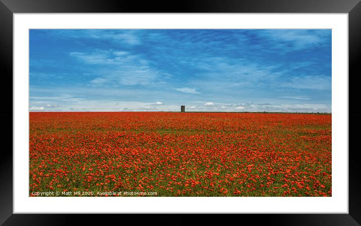 Poppy Field  Framed Mounted Print by Matt Hill