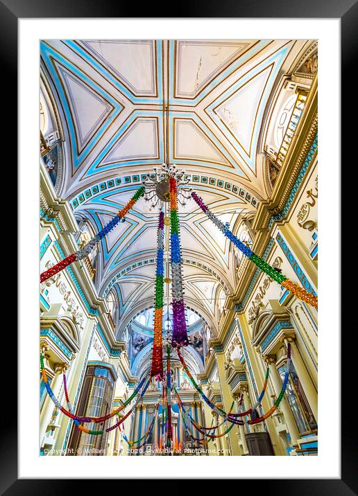Colorful Basilica Altar Ceiling Church of Immaculate Concepcton Framed Mounted Print by William Perry