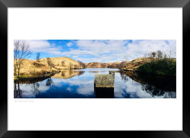 Reservoir with Concrete near Glen Fruin Framed Print by Michael Angus