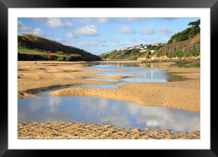 Gannel Estuary Framed Mounted Print by Andrew Ray