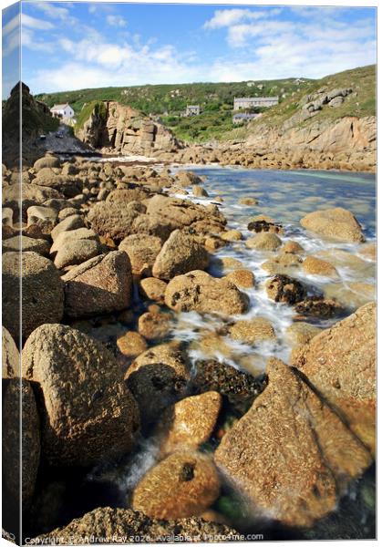 Porthgwarra Canvas Print by Andrew Ray